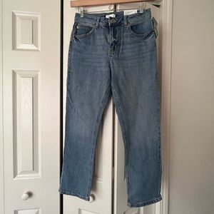 H&M Slim high waisted straight leg ankle jeans